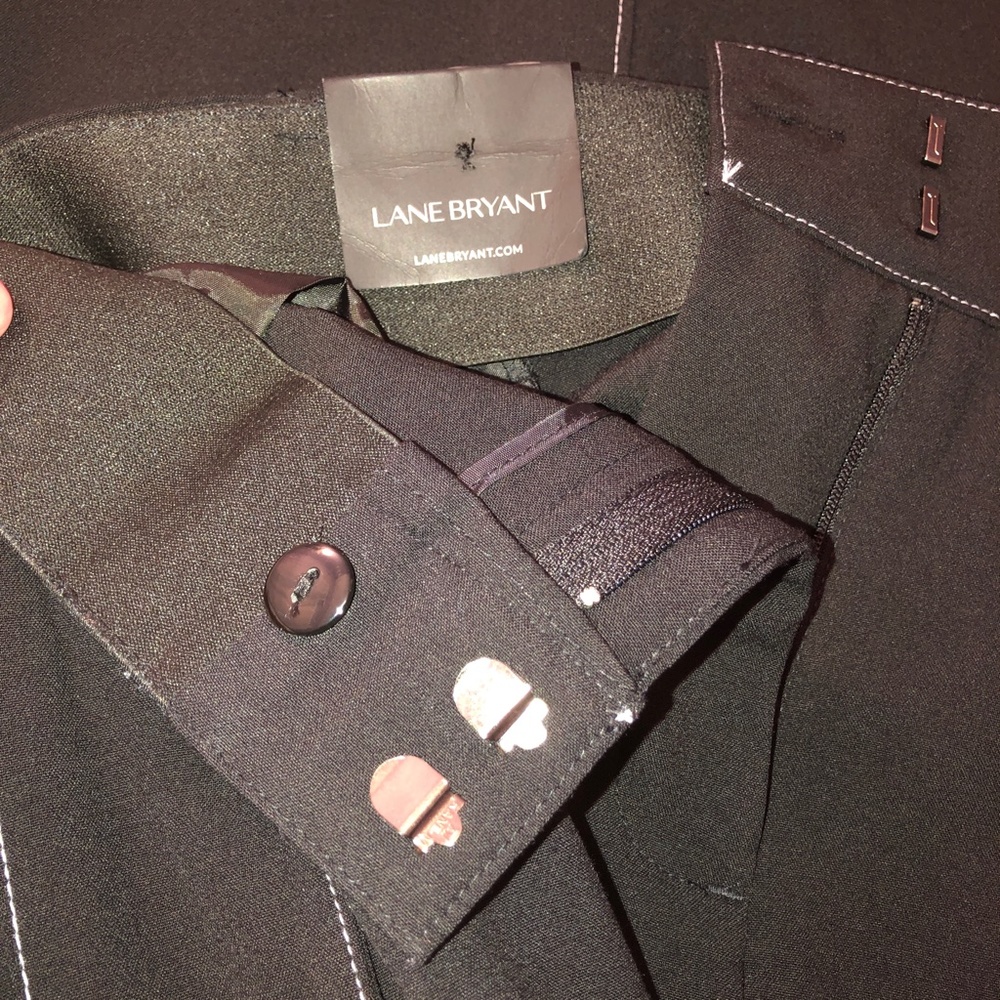 🎉HP🎉 LANE BRYANT LENA Belted Flat Front Tailor Stretch Trouser Pants 16R NWT! - Picture 12 of 16